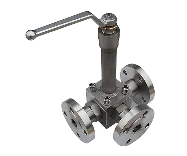 Low temperature 3 way ball valve