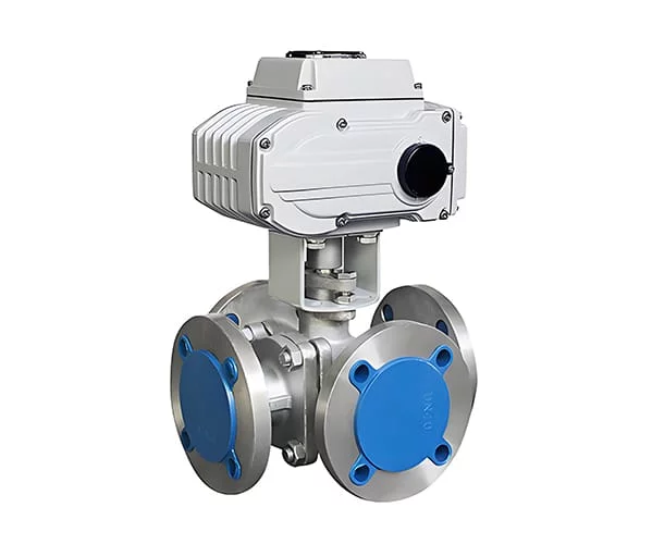 Electric 4-way ball valve