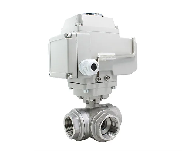 3 way motorized thread ball valv