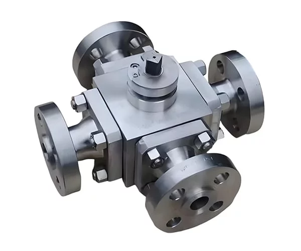 Forged steel 4-way ball valve