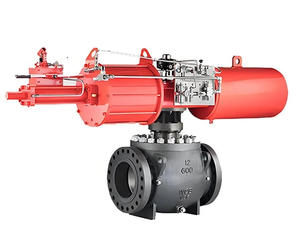Pneumatic top entry ball valve