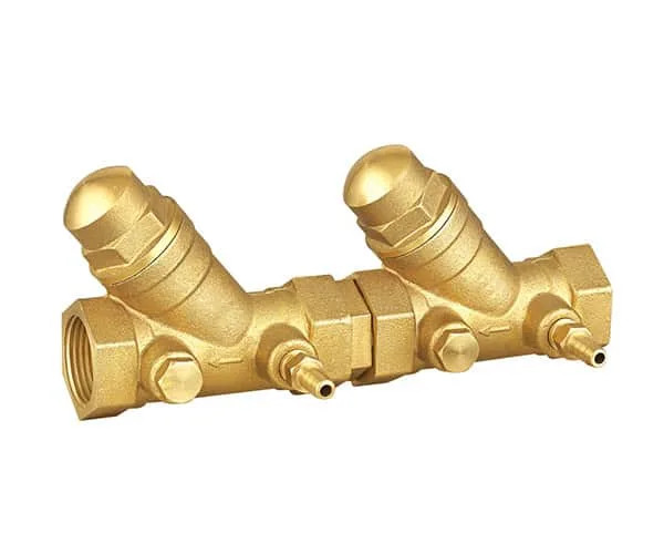 Copper double check backflow preventer