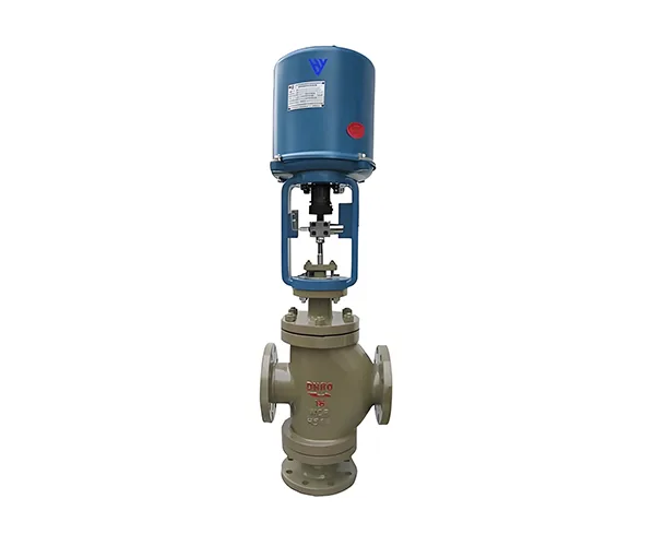 Electronic three-way control valve