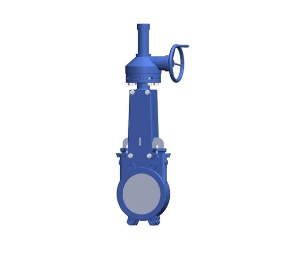 Bevel gear knife gate valve