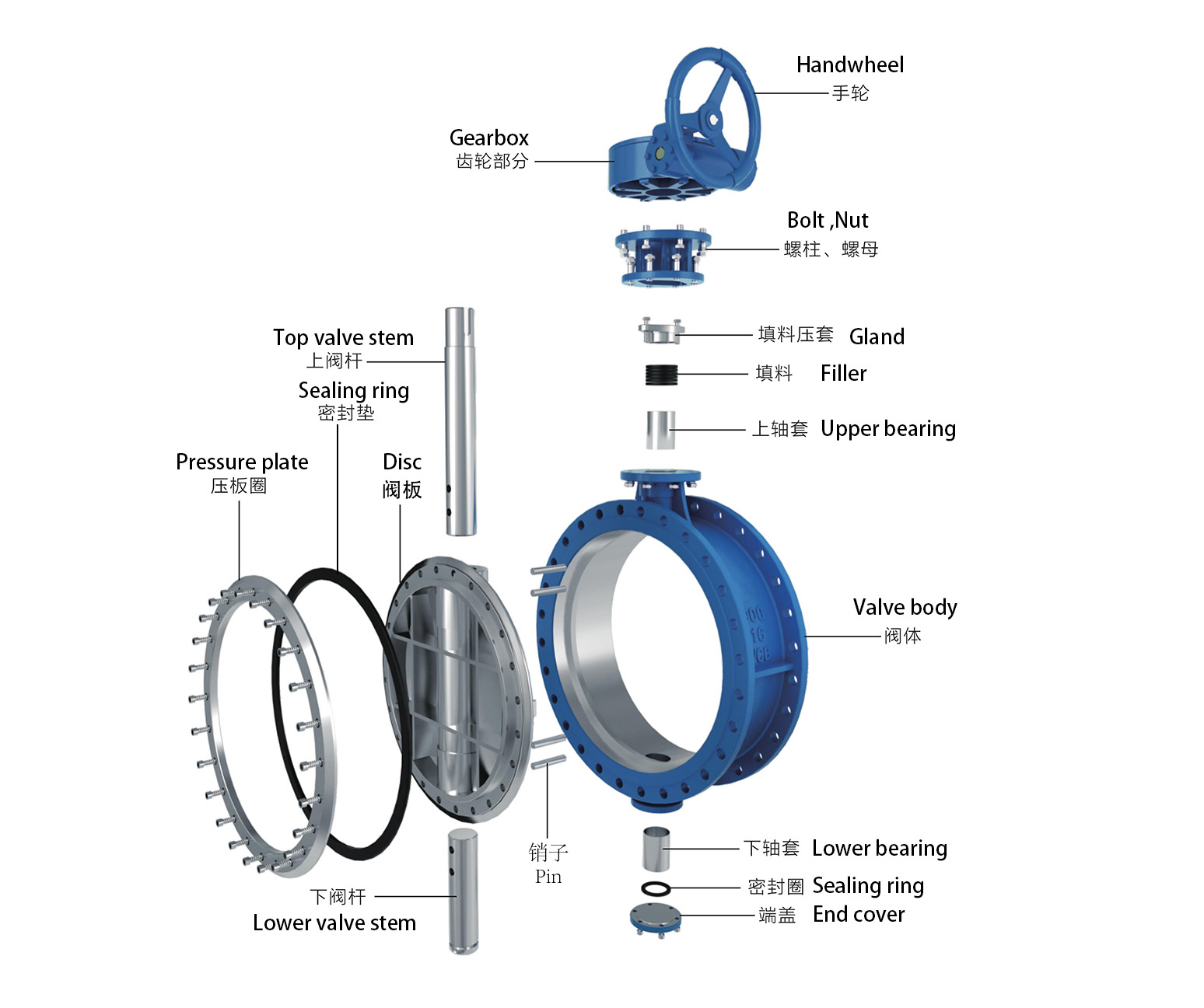 Hard seal butterfly valve