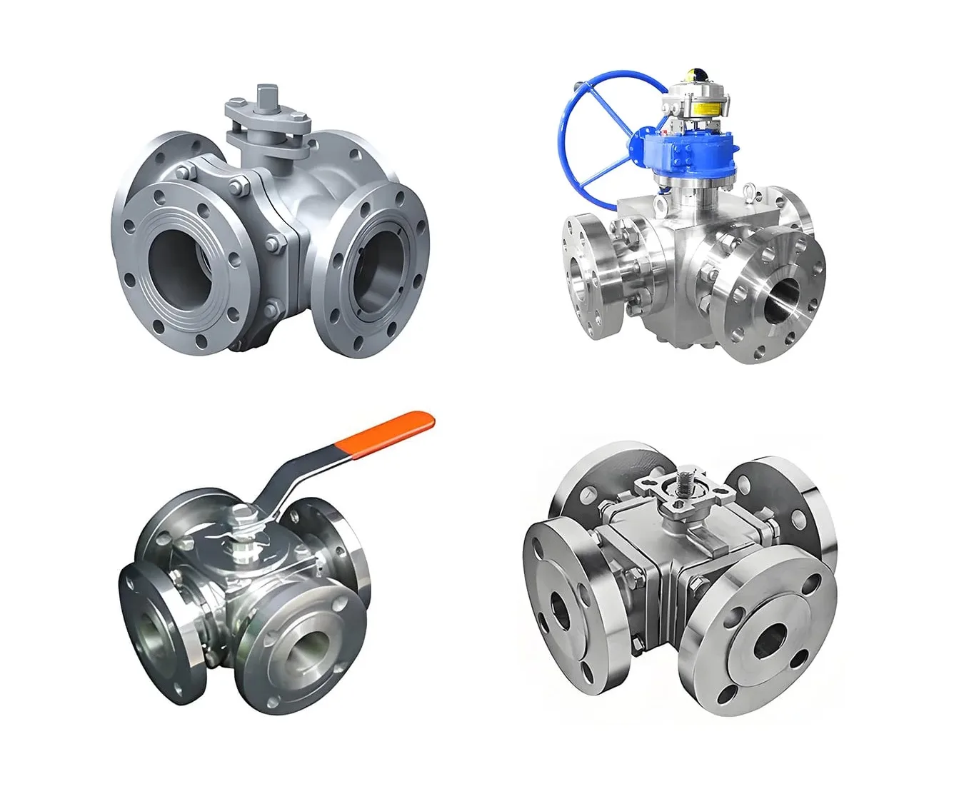 Four-way ball valve