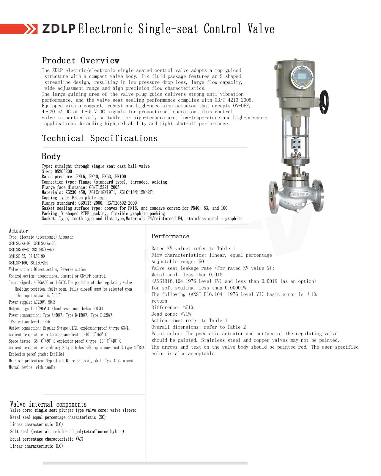 2026041116142658 Electronic Single-seat Control Valve